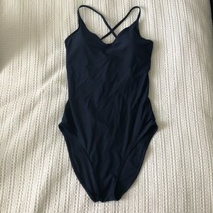 Aerie One Piece Navy Blue Bathing Suit